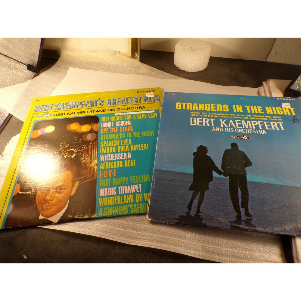 Bert Kaempfert Vinyl Record Lot Strangers In The Night Greatest Hits Decca 2 LP